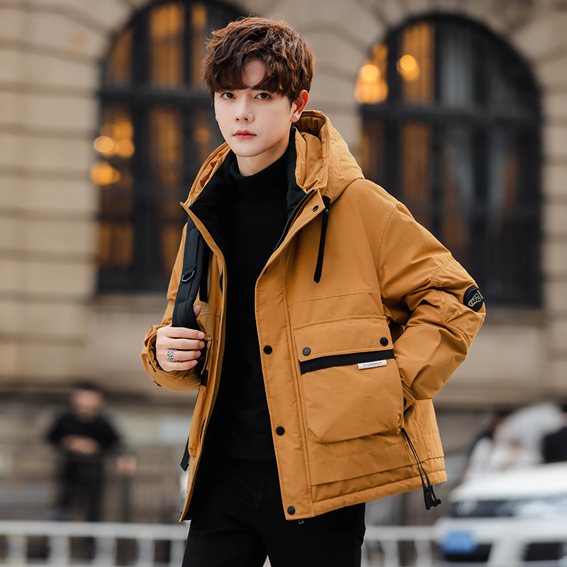 冬季男士90绒羽绒服2025新款羽绒冲锋衣工装短款外套高端羽绒服