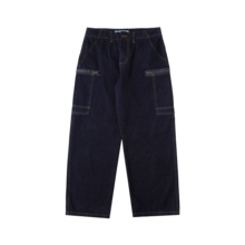 TBRE原色直筒拉链大口袋工装牛仔裤
