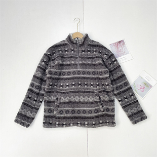 C6有大码 2XL英单 男女厚蓬松羊羔绒冬经典 套头半拉链卫衣 仅有