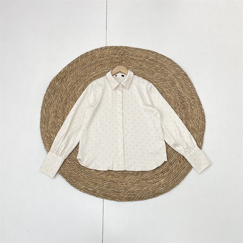 I2轻奢烫钻缎面设计~外单纯元26春新款长袖开扣衬衫百搭开衫上衣