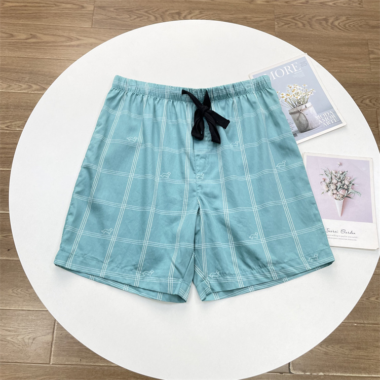 X1格子款~出口外单26春新款女顺滑全棉短裤松紧腰休闲百搭睡裤