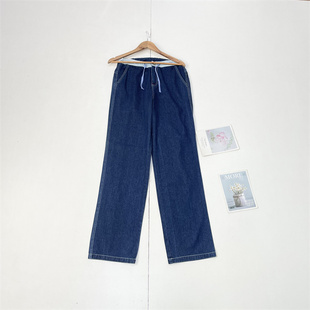 F3知名she货 女高腰2026春新款 水洗直筒裤 休闲百搭 复古丹宁牛仔裤