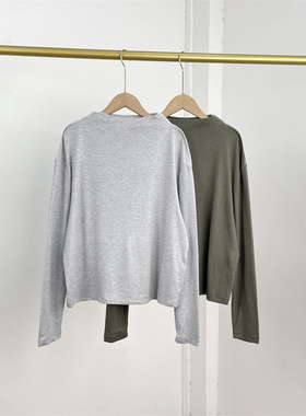 G2慵懒风软糯面料德国单外单纯元26春新款柔软套头无痕立领针织料