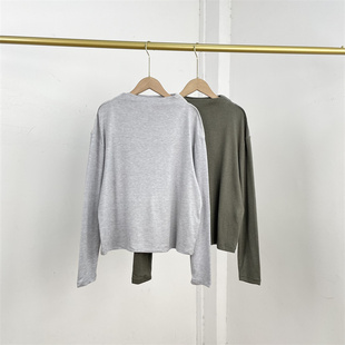 G2慵懒风软糯面料德国单外单纯元 柔软套头无痕立领针织料 26春新款