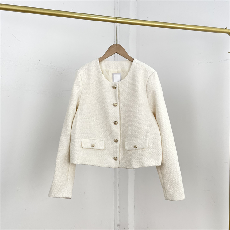 A1小香风外套大码 外单纯元2026春单排扣短外套小众法式御姐上衣