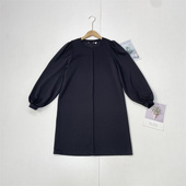 休闲裙子 A4特惠 仅S码 外单25秋新圆领套头连衣裙卫衣柔软莫代尔