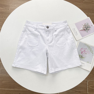 女士短裤 B2夏季 25夏季 91%棉水洗牛仔外单纯元 实用百搭宽脚 必bei