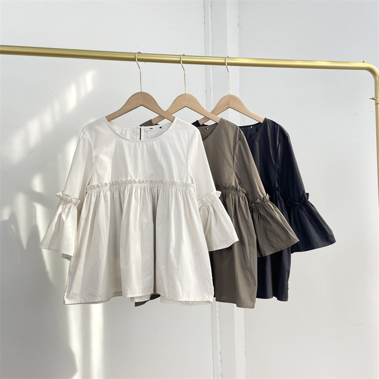 M1日系娃娃衫26夏新款女士花边拼接外单纯元五分袖衬衫减龄荷叶边,女装/女士精品,衬衫,淘宝优惠券,粉丝福利购,淘宝优惠卷