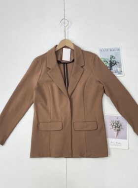 C3欧美通勤款~外贸纯元25年秋女款长袖西服外套高品质简约休闲
