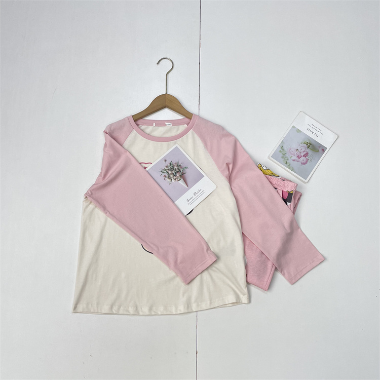 X1果k卡通印花两件套 25年秋款长袖长裤配套家居服睡衣薄空调服