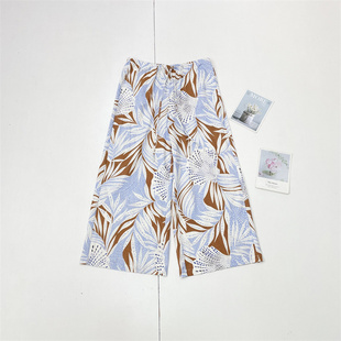 C1,,20%亚麻大裤衩~外单纯元26年新款春夏款清爽阔腿长裤大码特惠