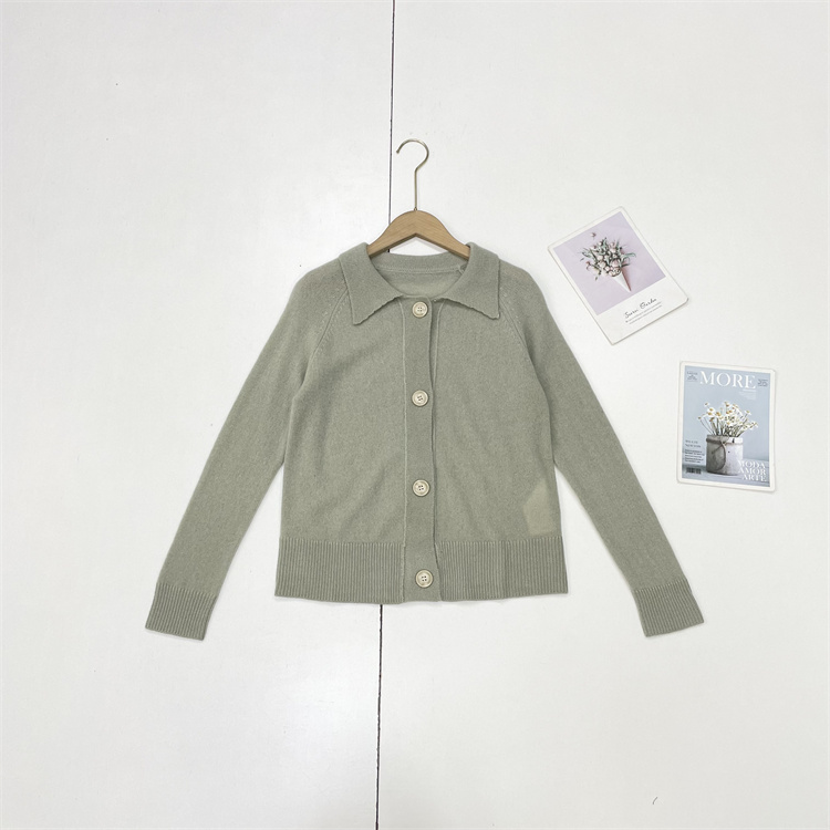 F1清新色系~品质国内25秋冬氛围单排开衫长袖毛线衣高级感全羊毛