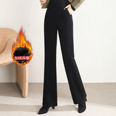 子春秋新款 外穿高腰舒适松紧腰喇叭裤 秋冬长裤 中年妈妈裤 50岁女裤