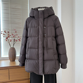 加厚保暖白鸭绒冬季 2025新中老年羽绒服女中长款 洋气妈妈装 外套女