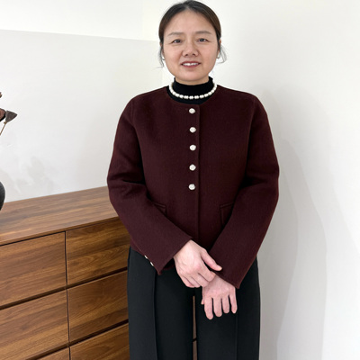 中年妈妈秋装毛呢短外套