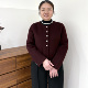 中老年女春秋气质圆领开衫 中年妈妈春秋装 毛呢短外套2026新款 衣服