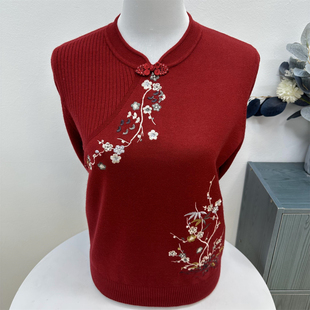 妈妈秋冬毛衣喜婆婆婚宴针织打底衫40岁50中年女装2025新款上衣服