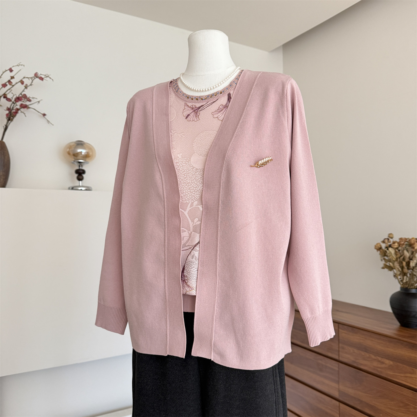 时尚妈妈秋装针织开衫上衣服