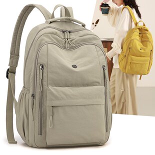 轻便书包男女同款防水大容量电脑包通勤双肩包大学生户外旅游背包