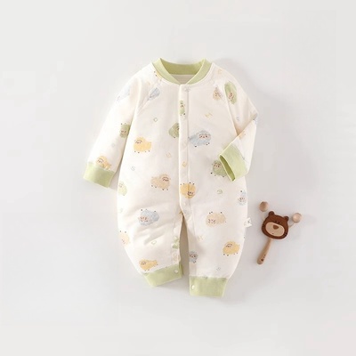 三折品牌清仓婴幼儿秋冬季保暖40g夹棉宝宝衣服爬服婴儿衣连体衣