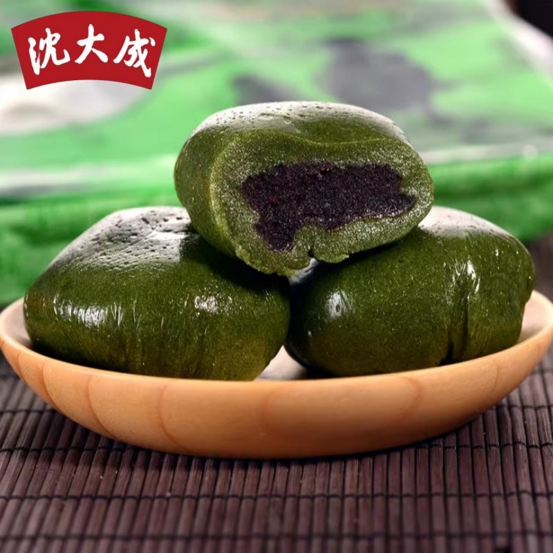 上海特产人气早餐沈大成青团 黑芝麻艾草蛋黄肉松豆沙麦青清明果