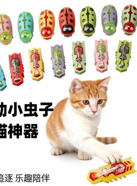 猫玩具电动智能小虫子纳米虫瓢虫