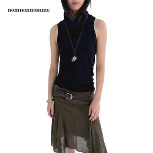 nomnonnomme 背心两色上衣 DROP2春夏轻薄柔软堆堆领无袖