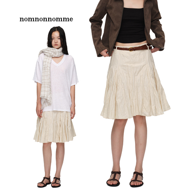 层叠褶皱肌理感浪漫可爱半身裙