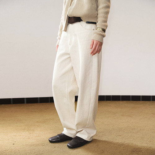 高品质长绒棉自带颗粒感显瘦长裤