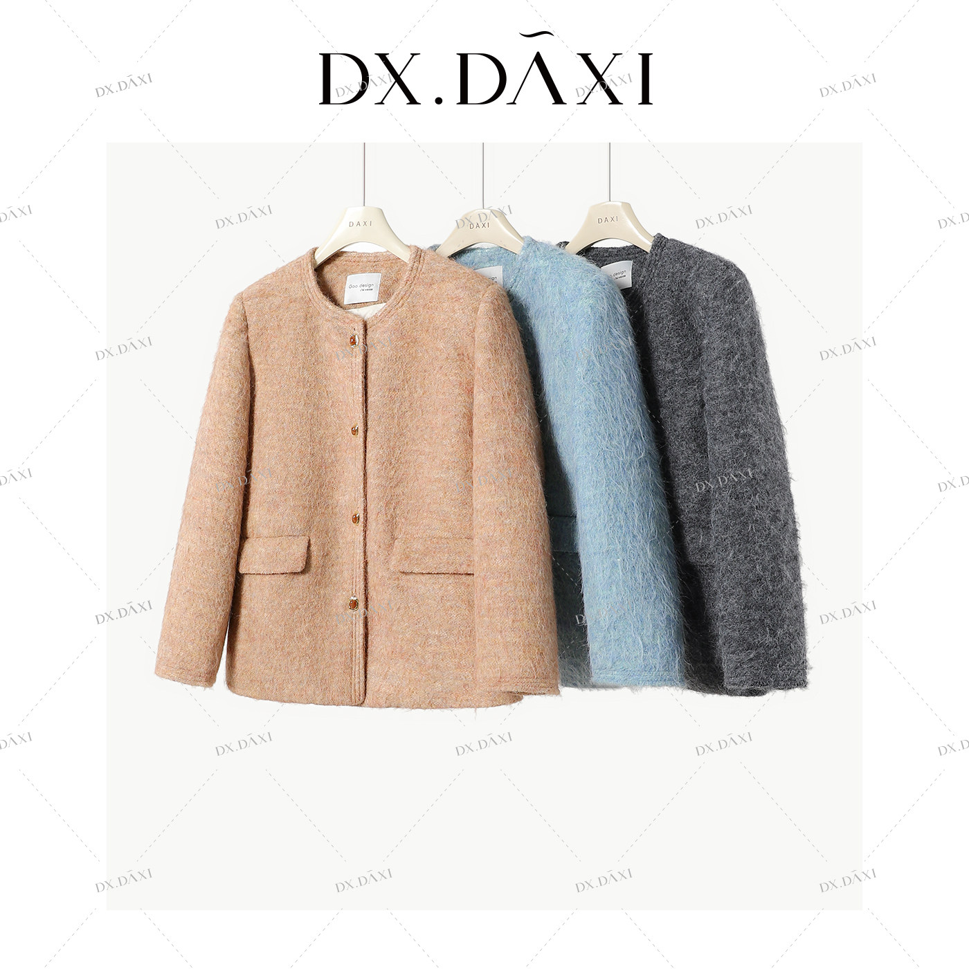 DX.DAXI【休斯顿日记】新小香风轻奢高级感羽绒服 新国标90白鸭绒