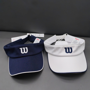 新款wilson威尔胜网球帽防晒男女士可调节户外遮阳无顶帽头带