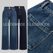 YL189 育克分割提臀直筒微拖地牛仔裤 加绒 美国莱卡万向弹