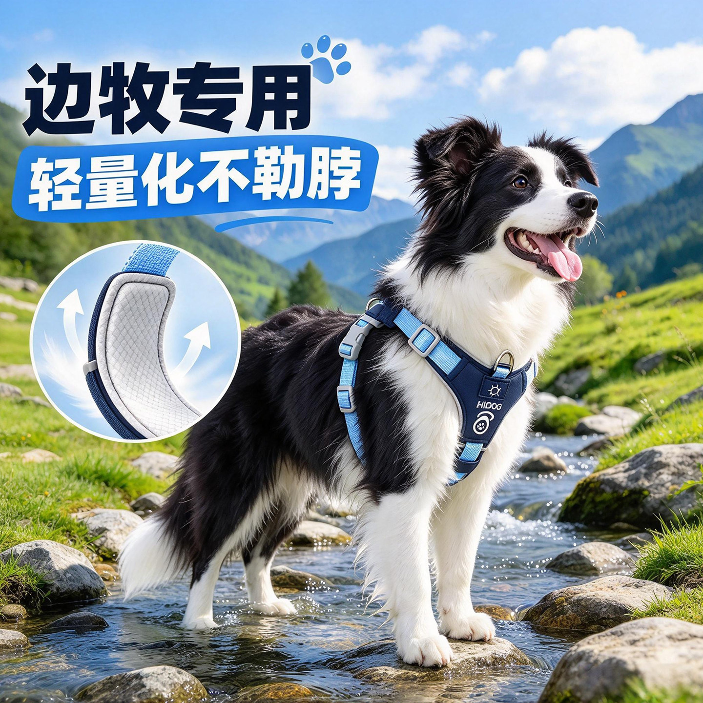 轻量化胸背,长时间佩戴无负担