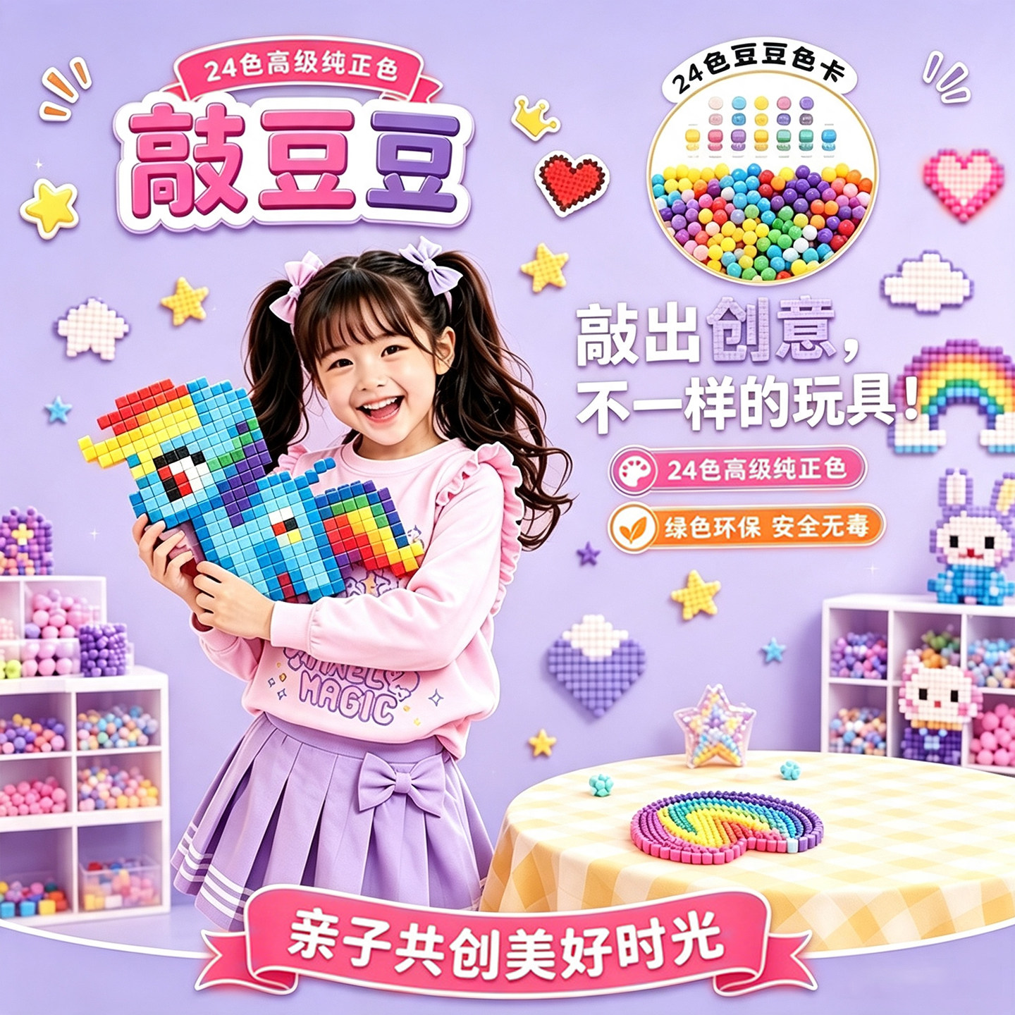 想娃静下来该怎么做？沉浸式拼豆