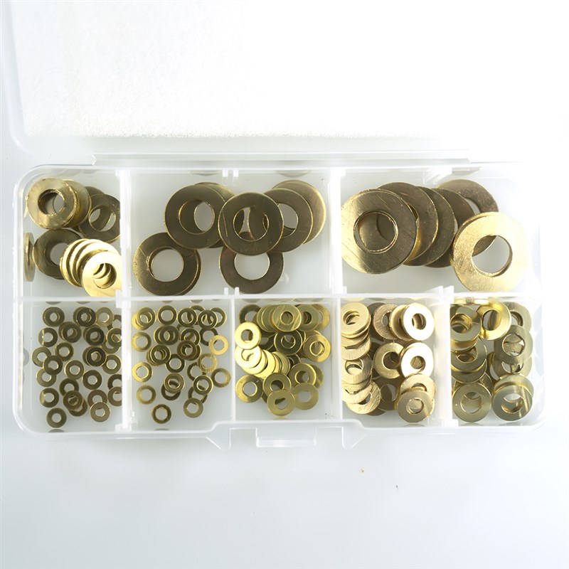 180pcs 黄铜平垫M2M2.5Mz3M4M5M6M8M10 八个规格组合套装