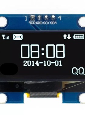 1.3寸 128X64 OLED液s晶显示屏4针GND VCC 1106驱动 I2C 蓝色 白