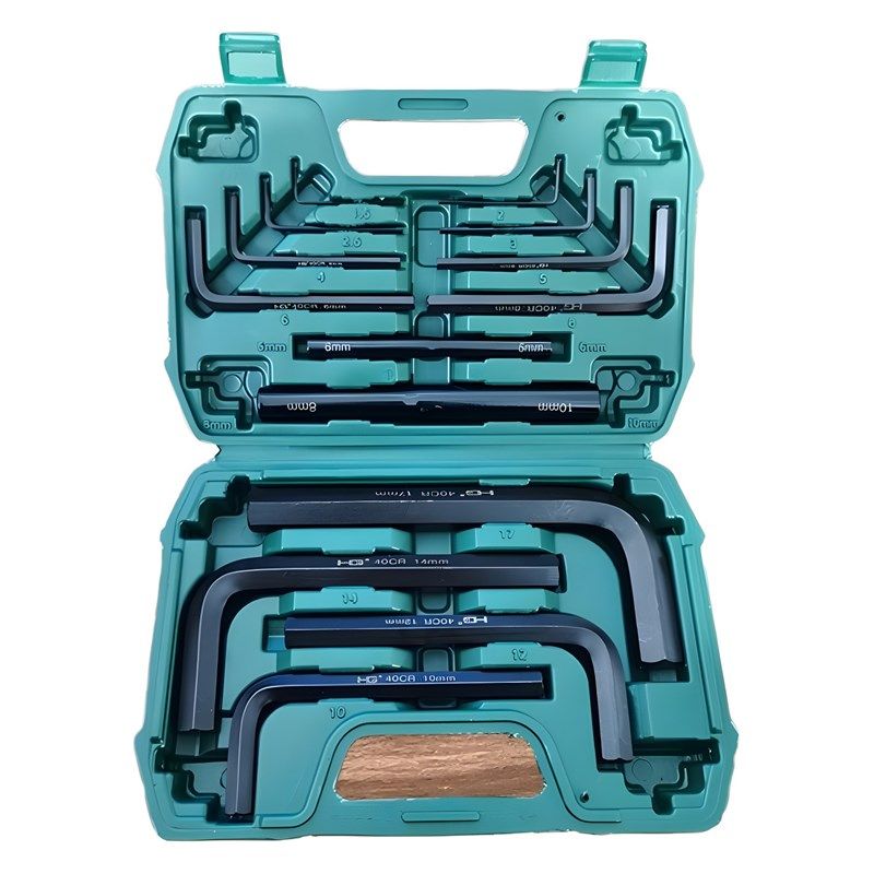 14件黑色平头内六角加力棒组套塑盒内六方6棱六角螺丝刀1.517套装,五金/工具,内六角扳手,淘宝优惠券,粉丝福利购,淘宝优惠卷