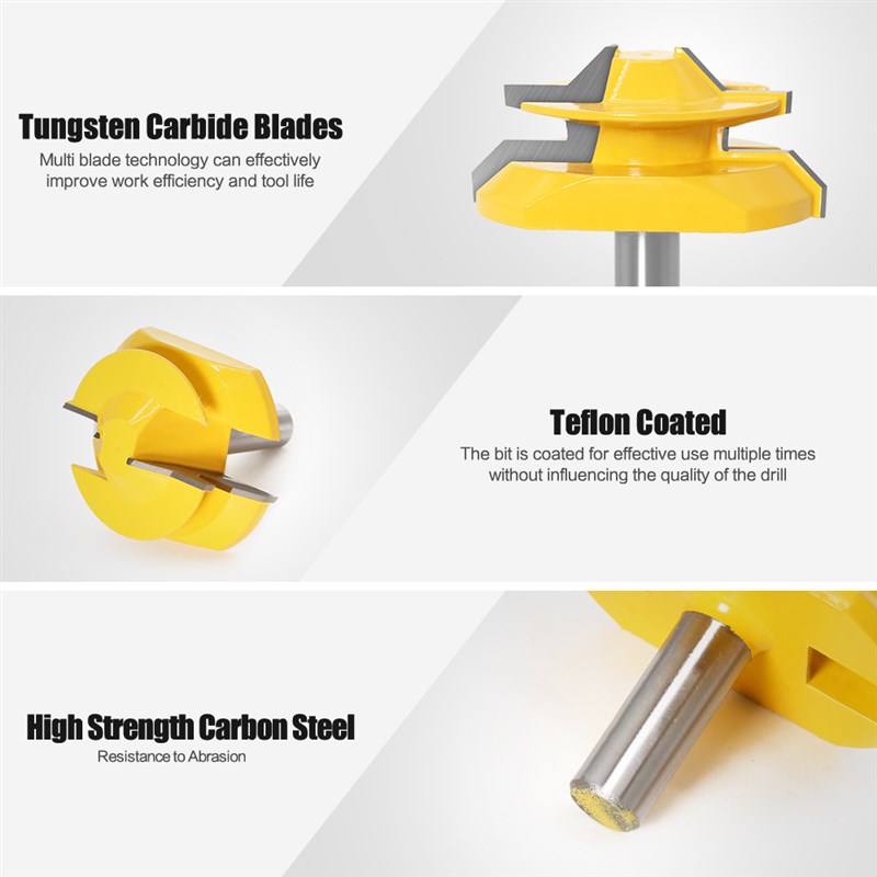 1/2柄木工刀具拼板刀直p角刀木铣刀45度榫合刀线条刀1/2*2-3/4