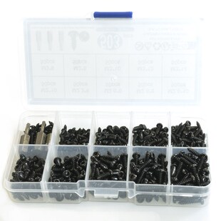 组合套装 配梅花批头 黑色碳钢盘头梅花自攻M2M2.M2.6M 50pcs