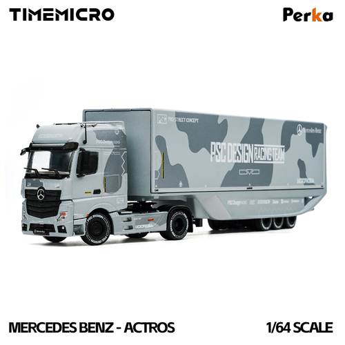 TM1/64 梅赛德斯奔驰Actros概念挂车 PSC战机灰 仿真合金汽车模型