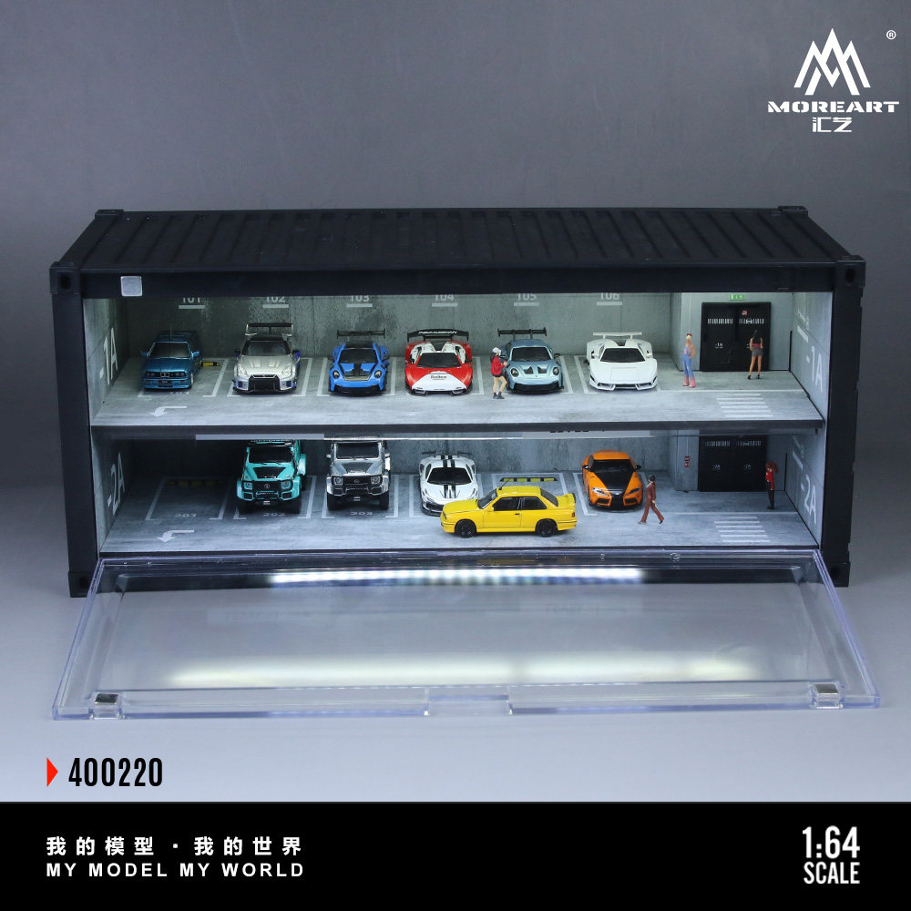 TimeBox 头文字D 集装箱维修店场景仿真模型 收藏摆件车模收纳