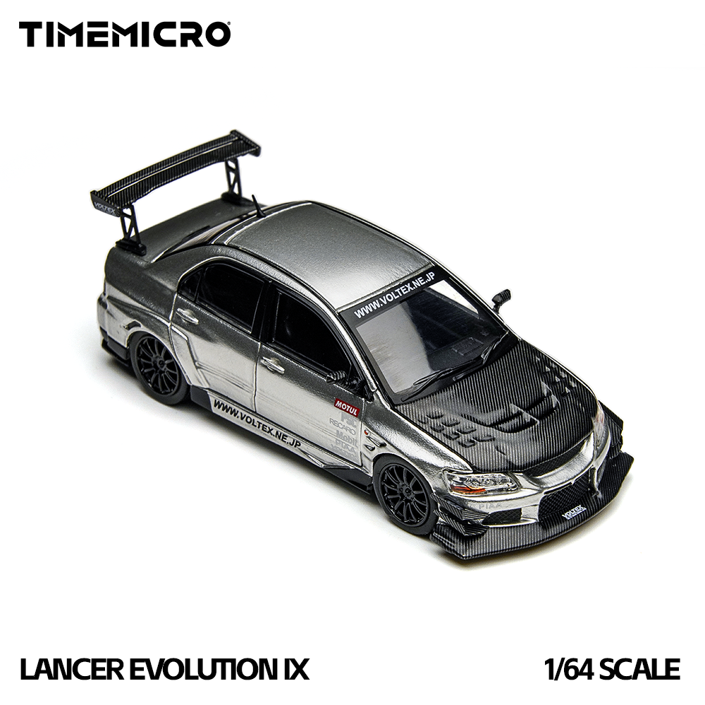 TimeMicro 1:64 三菱EVO 9 银色 开盖版 仿真合金汽车模型 摆件