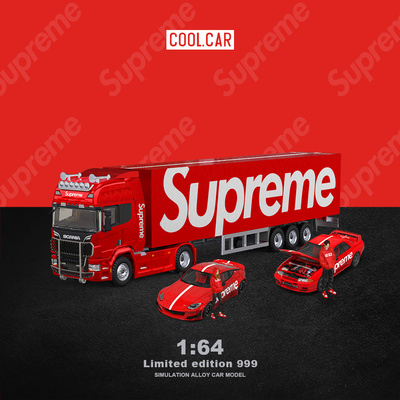 CoolCar1:64尼桑400Z GTR32斯堪尼亚货柜Supreme仿真合金汽车模型