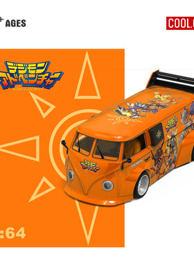 CC1:64 大众T1 面包车小黄人 库洛米 仿真合金汽车模型 摆件礼品