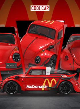 Cool Car 1:64 麦当劳 甲壳虫 小比例仿真合金汽车模型 收藏摆件