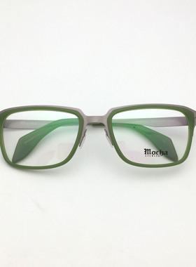 MOC合金板材方形个性绿色外贸出口原单尾货时尚近视眼镜框架男女