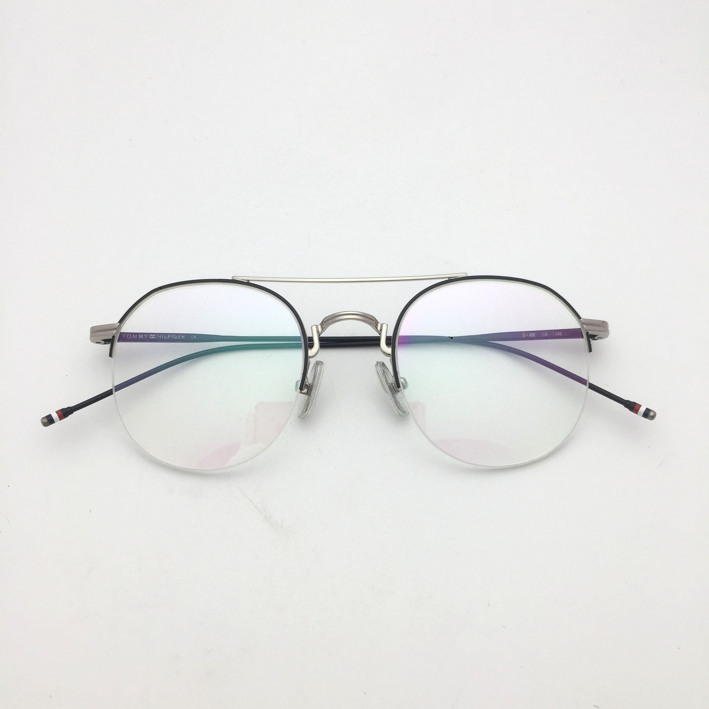 tom合金银色黑银色半框飞机员外贸出口尾货近视眼镜框架 男女款