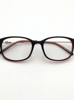 ZOF日本订单迪士尼米奇元气少女小手长方形板材黑红色近视眼镜架