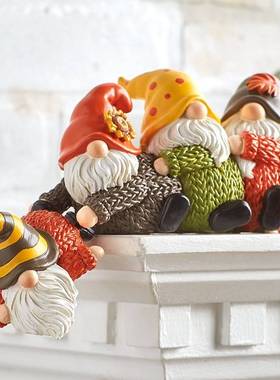 跨境圣诞节树脂摆件跨境新款可爱的帮手圣诞小雕像室内工艺品装饰