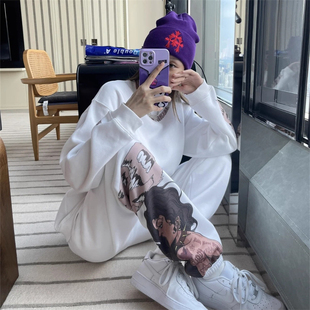 秋冬新款男女同款三十字架梵文刺绣保暖毛线百搭洋气帽冷帽针织帽